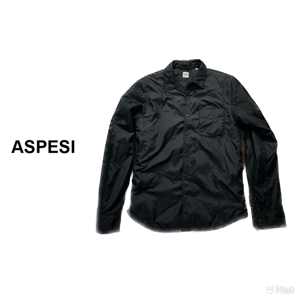 Aspesi Womens black outerwear Buttondown jacket